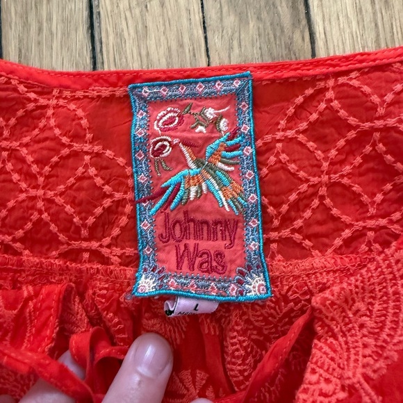 Johnny Was Jolie Selena 3/4 Sleeve Embroidered Floral Tunic Top | Size L - Picture 5 of 7